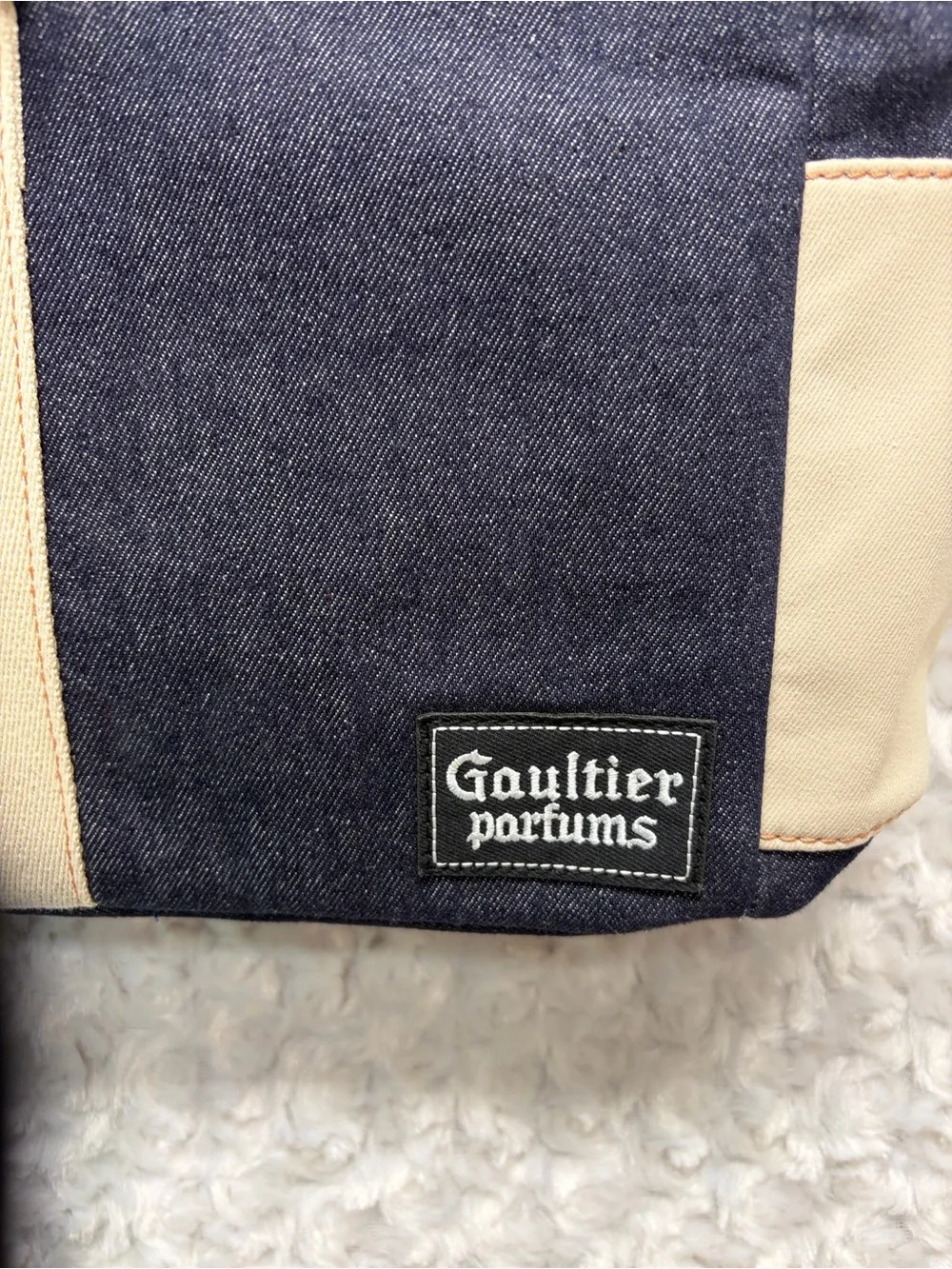 Jean Paul Gaultier Parfums denim backpack